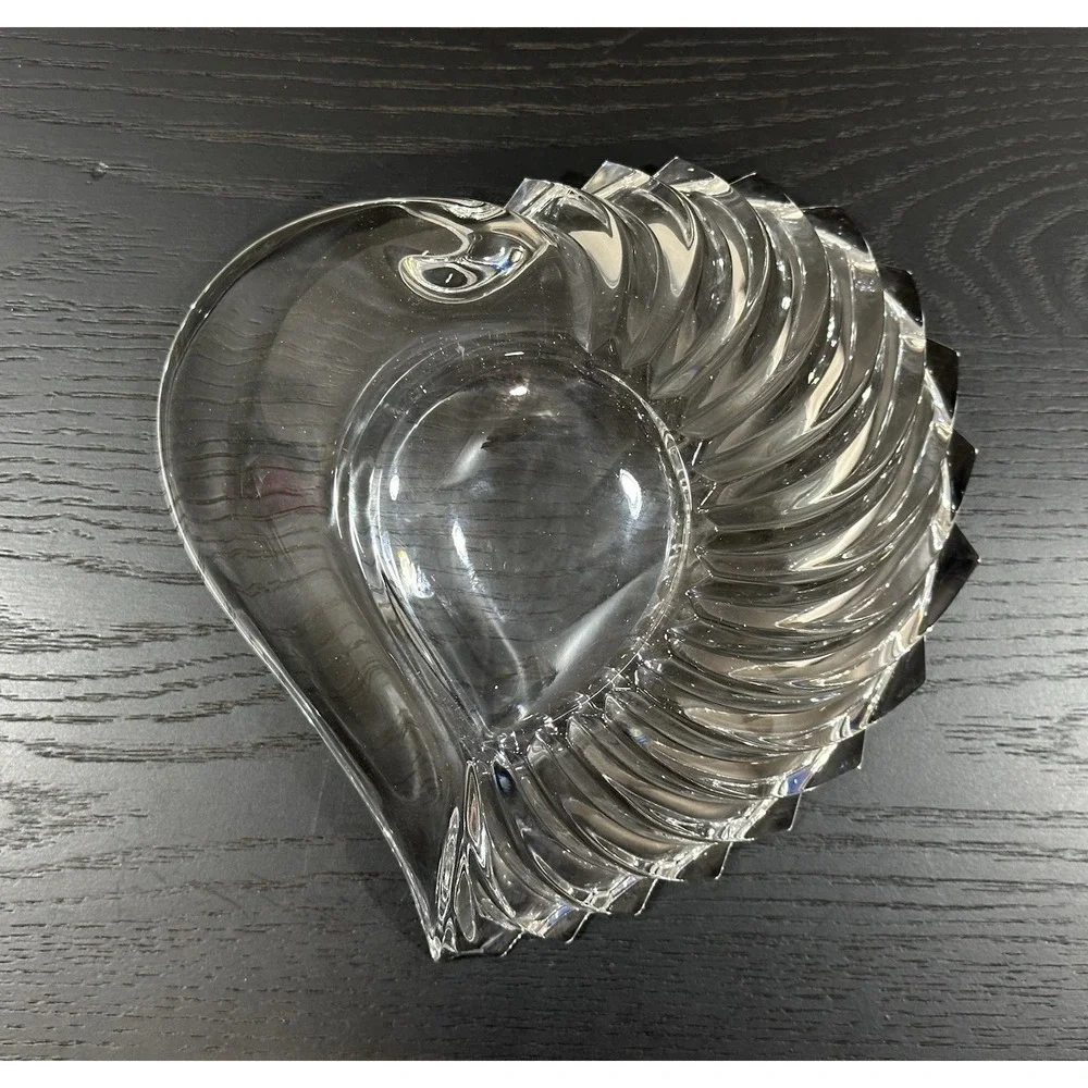Gorham Crystal Heart Dish 8